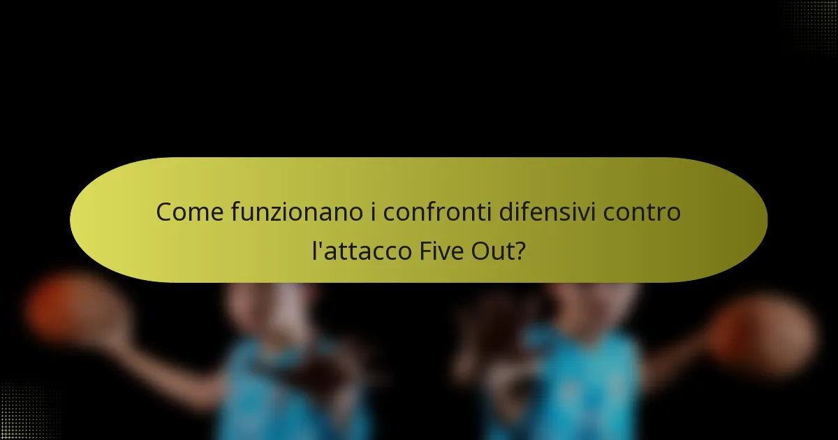 Come funzionano i confronti difensivi contro l'attacco Five Out?