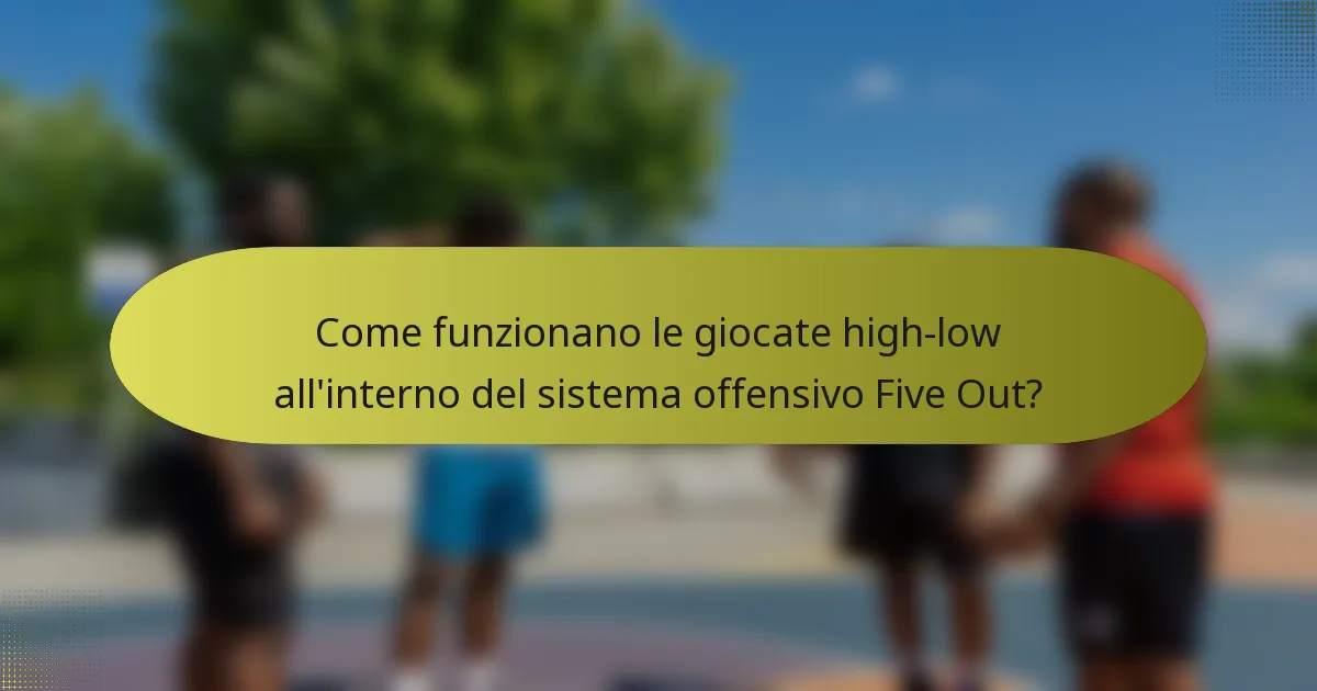 Come funzionano le giocate high-low all'interno del sistema offensivo Five Out?