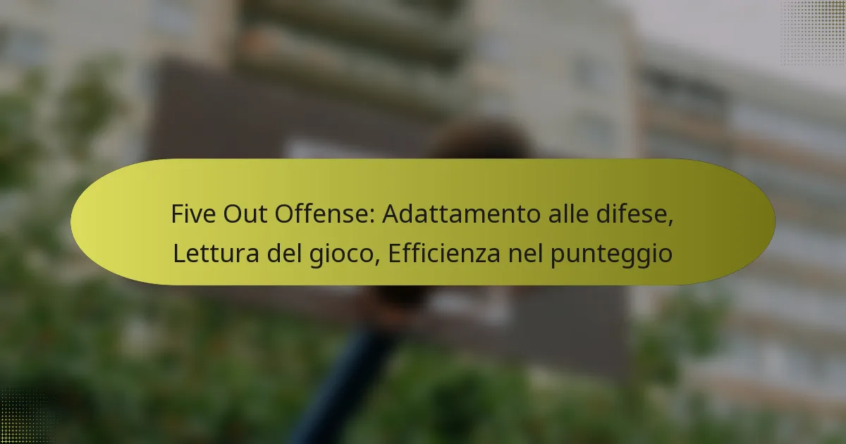 Five Out Offense: Adattamento alle difese, Lettura del gioco, Efficienza nel punteggio