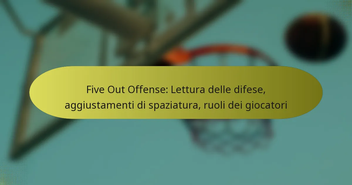 Five Out Offense: Lettura delle difese, aggiustamenti di spaziatura, ruoli dei giocatori