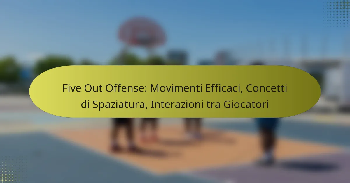 Five Out Offense: Movimenti Efficaci, Concetti di Spaziatura, Interazioni tra Giocatori