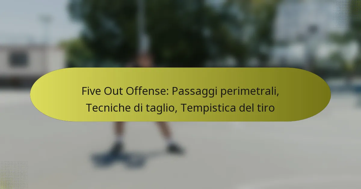 Five Out Offense: Passaggi perimetrali, Tecniche di taglio, Tempistica del tiro