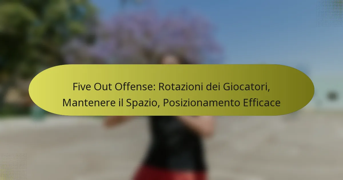 Five Out Offense: Rotazioni dei Giocatori, Mantenere il Spazio, Posizionamento Efficace
