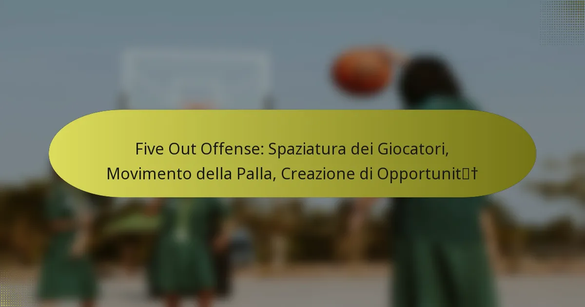 Five Out Offense: Spaziatura dei Giocatori, Movimento della Palla, Creazione di Opportunità
