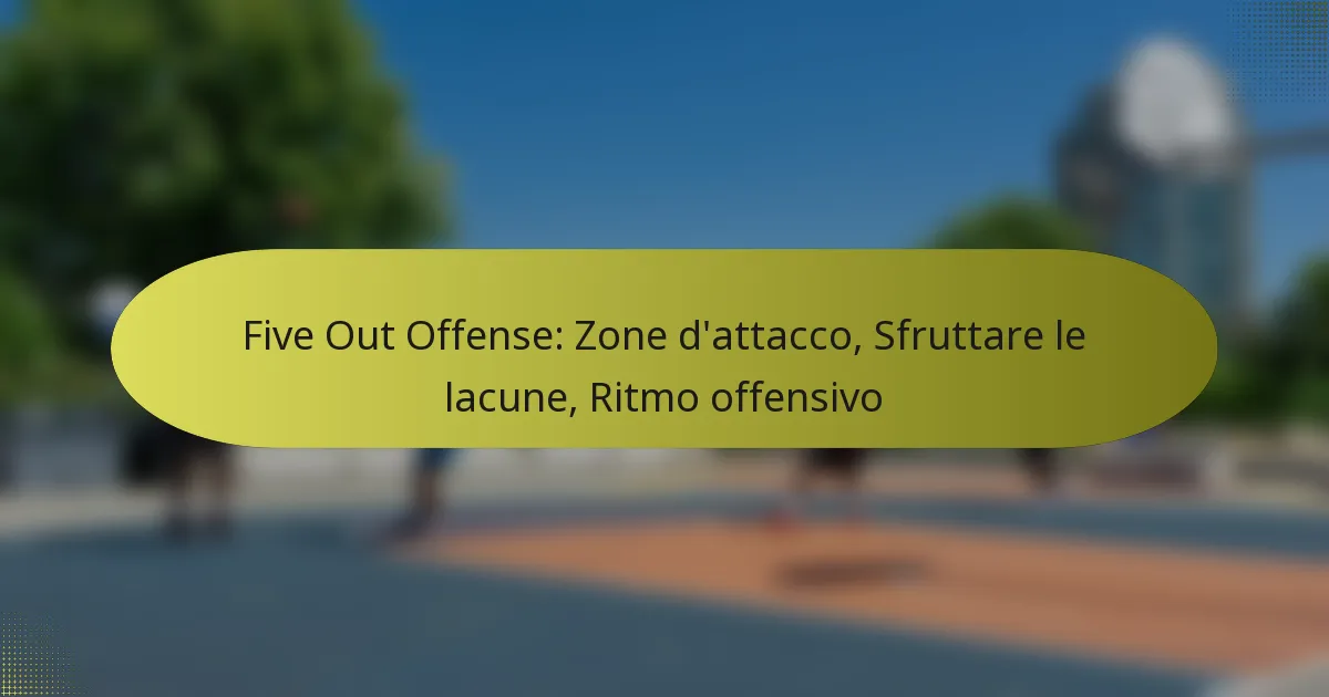 Five Out Offense: Zone d’attacco, Sfruttare le lacune, Ritmo offensivo